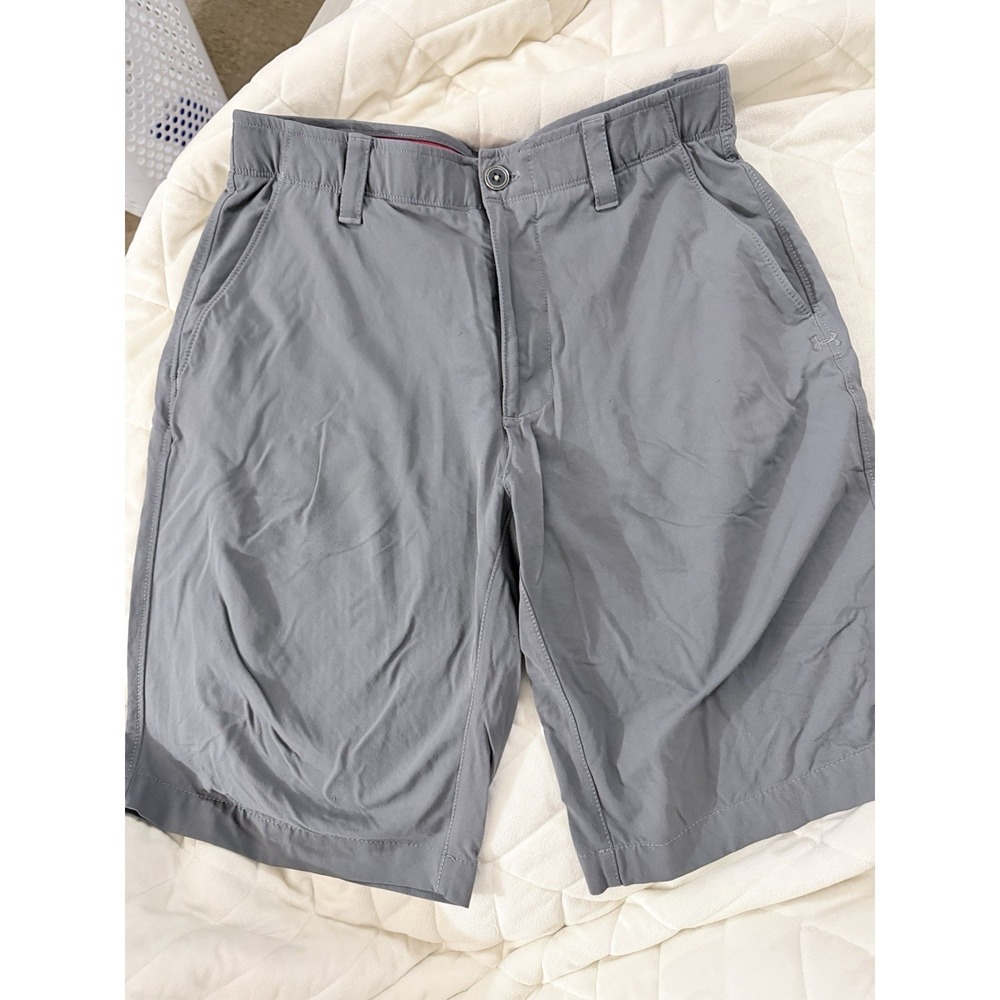 Under Armour Shorts Mens 32 Gray Chino Performance Flat Front Golf 10 Inseam